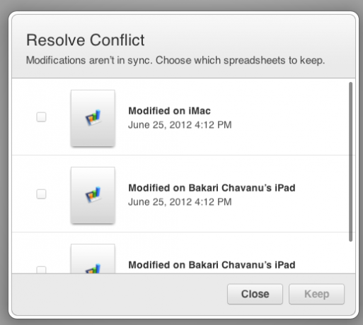 IWork untuk konflik iCloud