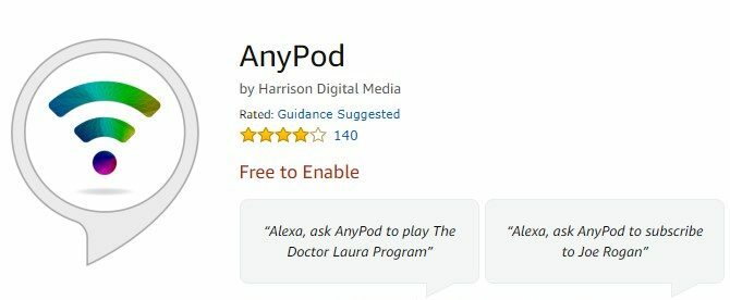 AnyPod untuk podcast gema amazon