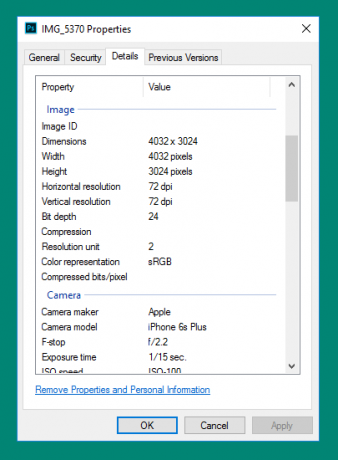 Cara Menghapus Info Pribadi Dari Foto di Windows 10 Properti Foto 1