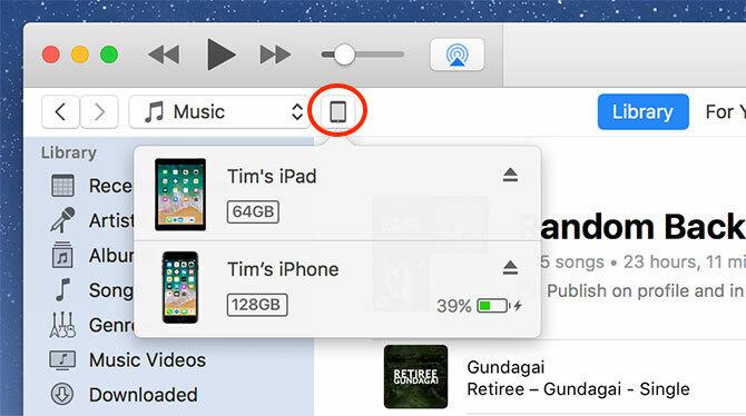 cadangan iphone - Perangkat iTunes