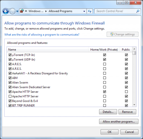 review firewall windows 7