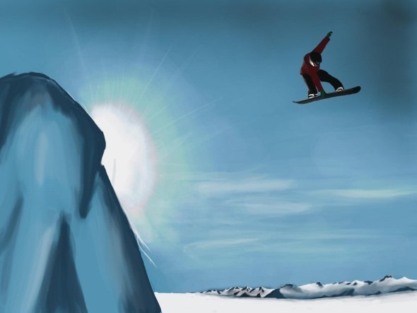 desktop wallpaper snowboarding