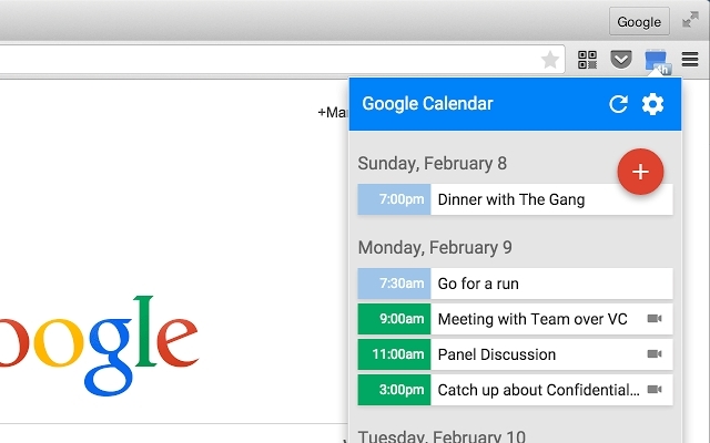 Kalender Google - Ekstensi Chrome