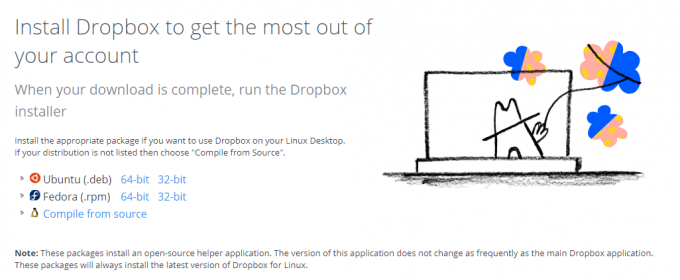 Opsi Linux untuk Dropbox