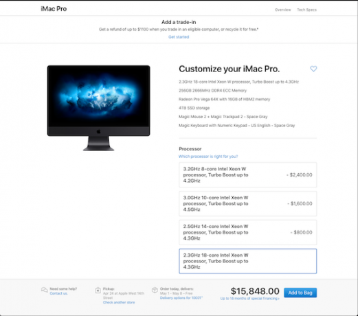 IMac Pro yang dimuat penuh