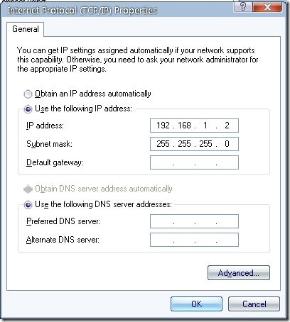 membangun jaringan area lokal tanpa router