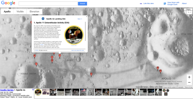 Jelajahi Neil Armstrong dan jalur Buzz Aldrin di bulan dengan Google Moon