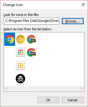 Ubah ikon aplikasi Windows