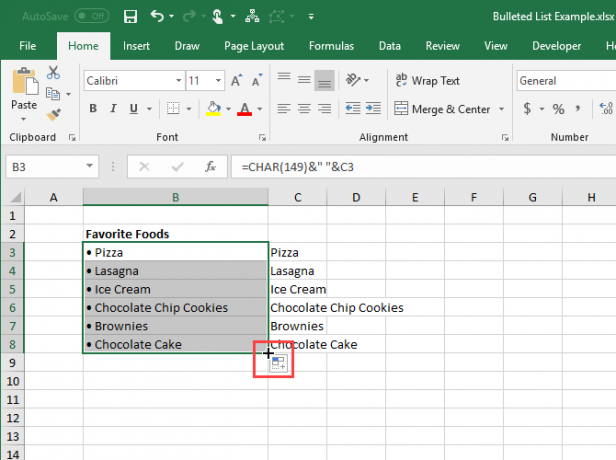 Gunakan IsiOtomatis di Excel untuk menyalin rumus ke sel lain