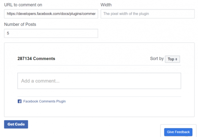 Plugin Komentar Widget Facebook