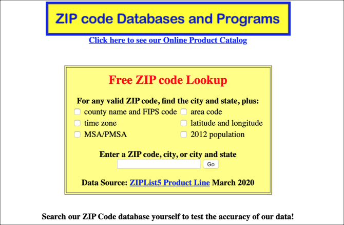 Halaman Utama Info Zip
