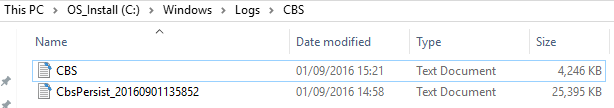 File CBS di Folder