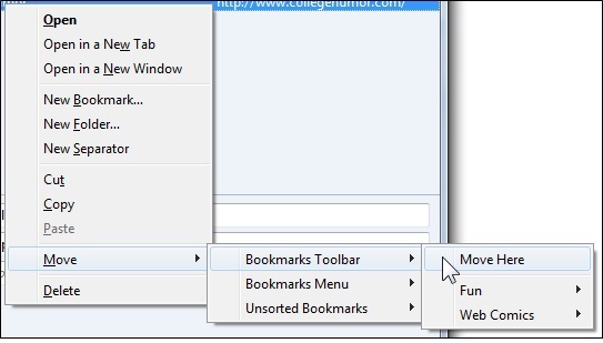 Bookmark Quick Mover: Tambahkan Opsi 'Pindahkan' Ke Menu Konteks Bookmark Firefox