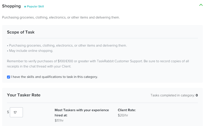 Pekerjaan TaskRabbit dalam kategori Belanja