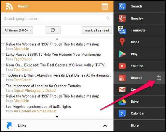 Black Menu: Akses Semua Layanan Google Dalam Satu Menu [Chrome] News Reader Switcher