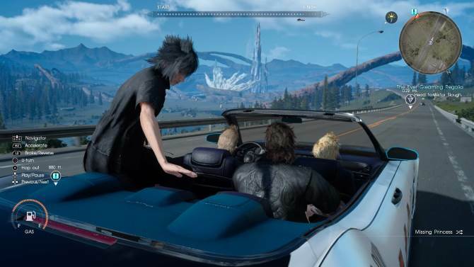 tangkapan layar final fantasy xv