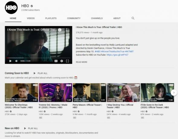 Tonton HBO Klip Gratis di YouTube