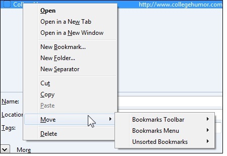 Bookmark Quick Mover: Tambahkan Opsi 'Pindahkan' ke Menu Konteks Firefox Bookmarks Open1