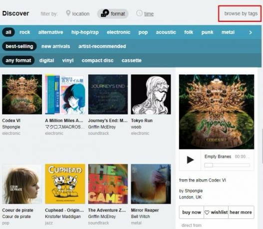 temukan musik populer di seluruh bandcamp dunia