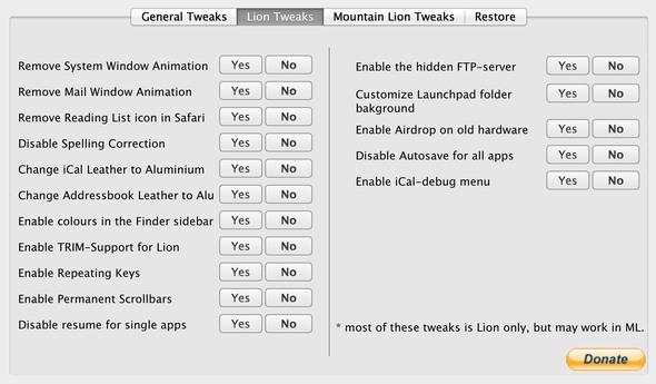 tweak mac os x singa