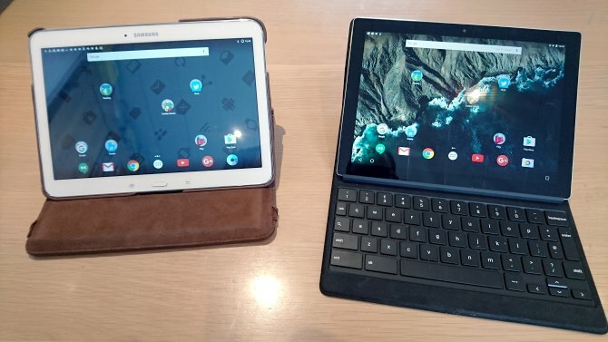 MakeUseOf Tinjau Perbandingan Google Pixel C Kindle