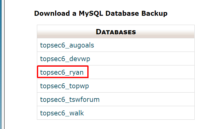 simpan basis data situs web lama