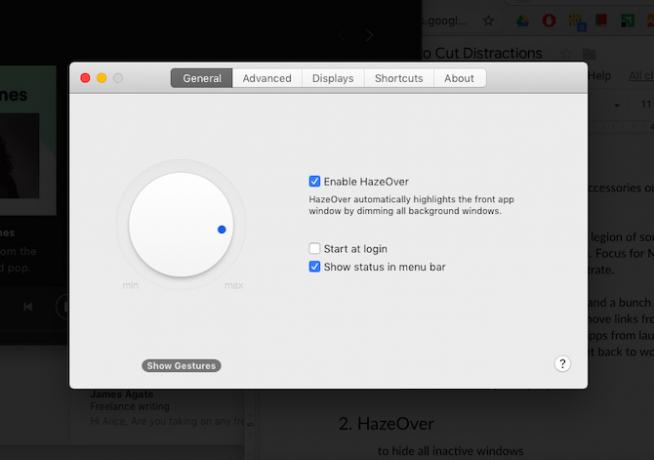 HazeOver, aplikasi macOS yang membantu Anda fokus