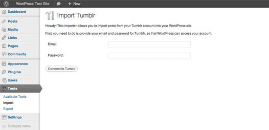 Apa yang Baru di WordPress 3.3? impor tumblr