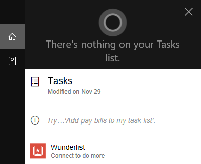 tugas cortana wunderlist