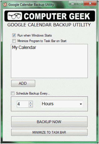 cadangan data kalender google