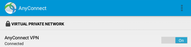 Cara Menghubungkan ke VPN Pekerjaan Anda dengan Tablet Android Anda Status AnyConnect Pada 670x165