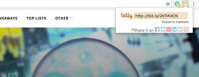 Ekstensi Chrome Bit.ly