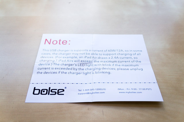 bolse charger 7-port - peringatan