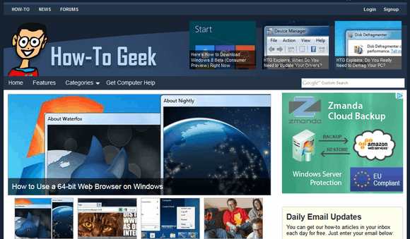 situs web untuk teknologi Geeks