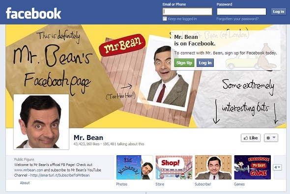 10 Karakter Fiksi Yang Sangat Populer Di Facebook facebook mr bean