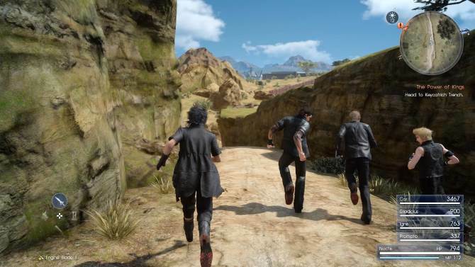 tangkapan layar final fantasy xv