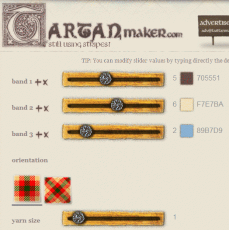 pembuat pola tartan 