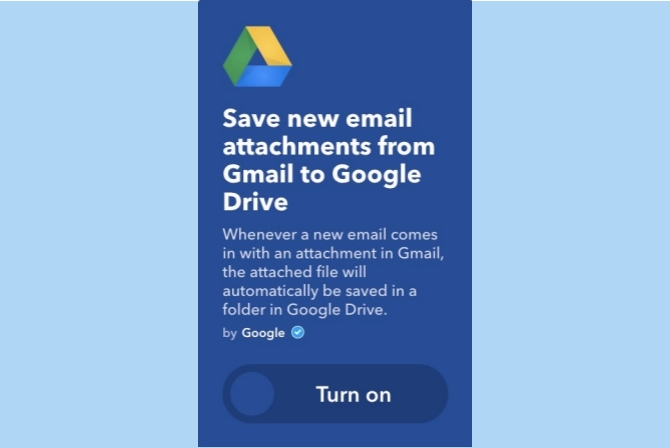 ifttt lampiran gmail ke google drive