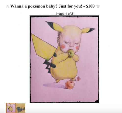 Iklan Kerajinan Pokemon Aneh di Craigslist