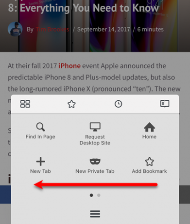 ios mode gelap geser ke kiri menu firefox