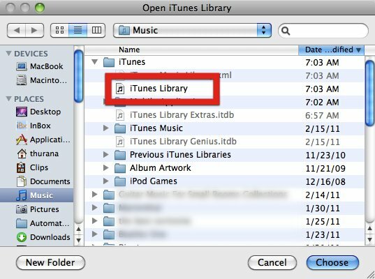 memindahkan iTunes perpustakaan drive eksternal