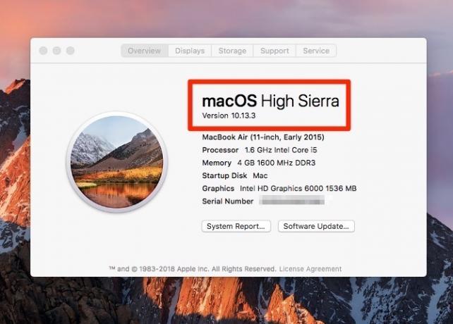 macOS Tentang Mac Ini