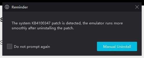 Peringatan nox tentang patch Windows 10