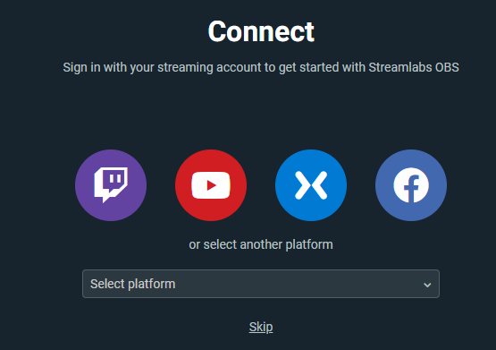 Streamlabs Hubungkan Akun