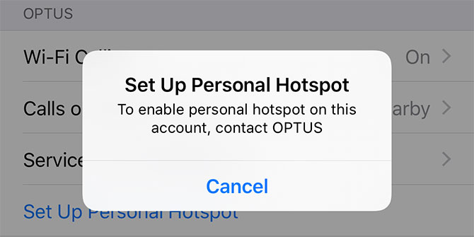 untuk mengaktifkan hotspot pribadi di operator kontak kontak ini