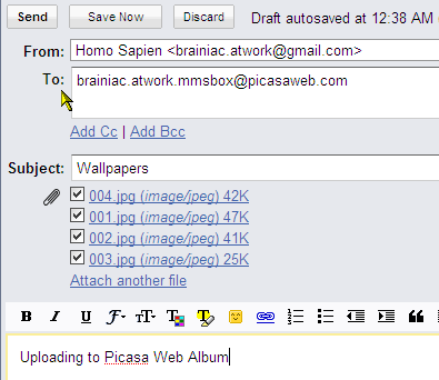 Kirim Foto Anda Ke Album Web Picasa Anda Dengan Email Email