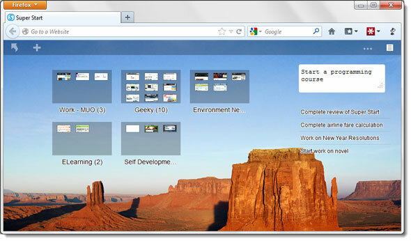 Super Mulailah Hari Anda Dengan Bookmark Visual Dan Daftar Pekerjaan Sederhana [Firefox] super start01