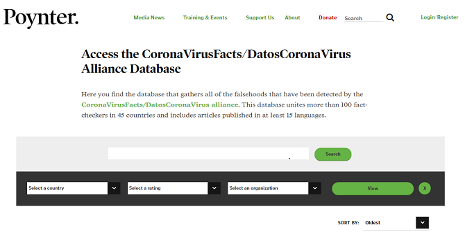 halaman coronavirus ifcn