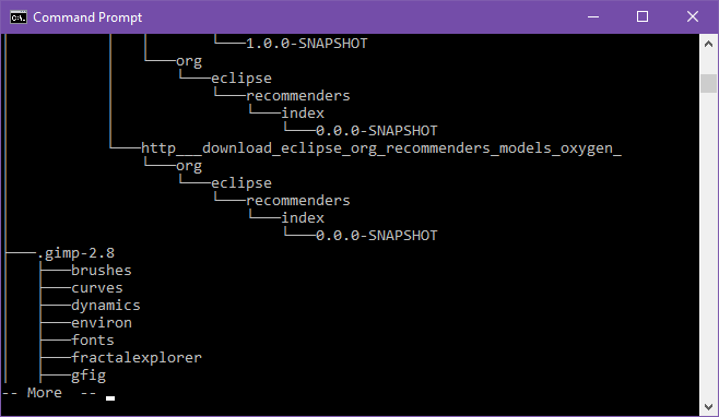 Melihat struktur folder di Command Prompt