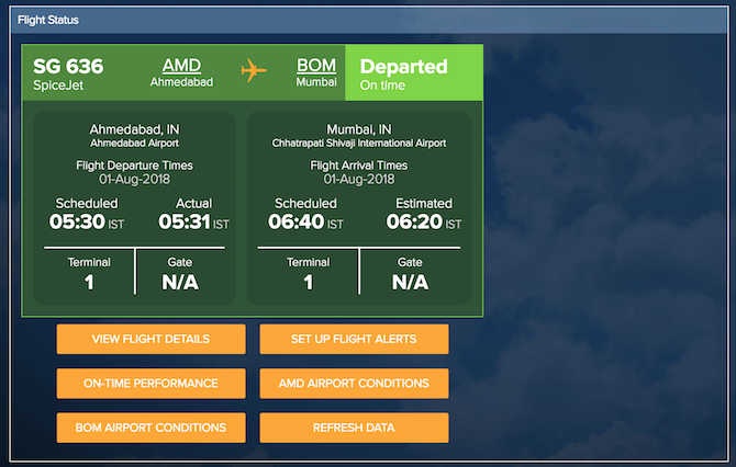 Situs web yang bermanfaat ini dikenal sebagai Flightstats